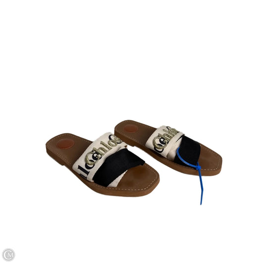 Sandals Luxury Designer By Chloe In Tan, Size: 9