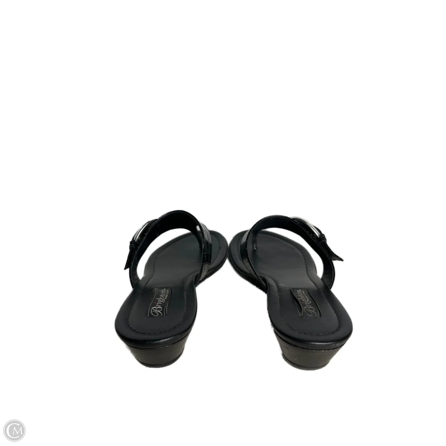Sandals Heels Wedge By Brighton In Black, Size: 8.5