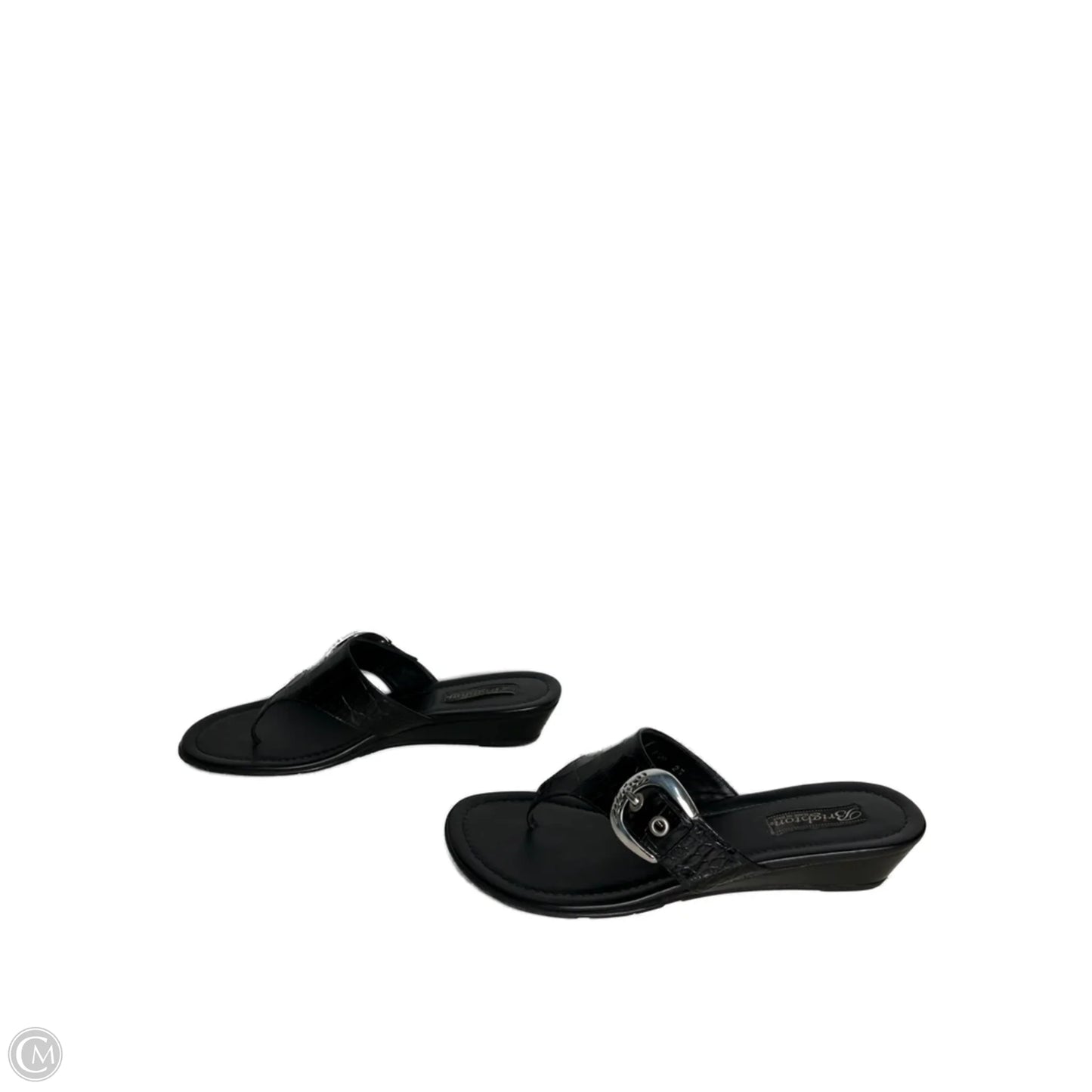 Sandals Heels Wedge By Brighton In Black, Size: 8.5