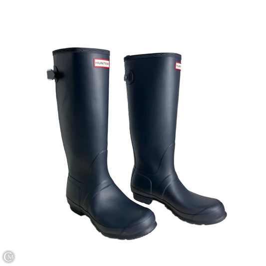 Boots Rain By Hunter In Navy, Size: 11