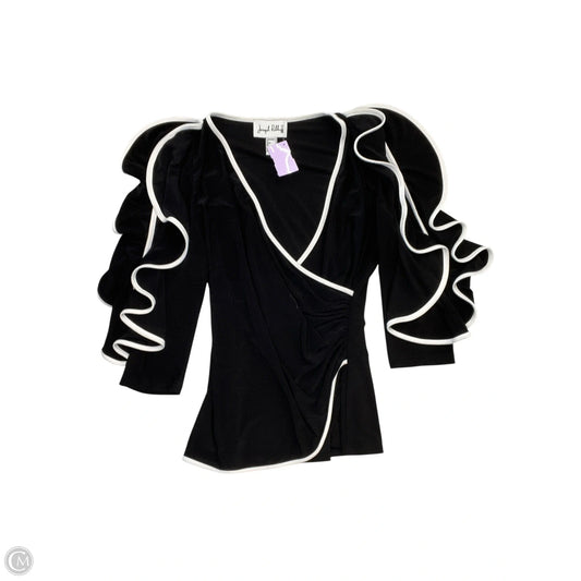 Blouse Short Sleeve By Joseph Ribkoff In Black, Size: S