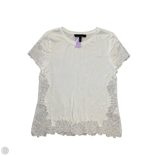 Blouse Short Sleeve By White House Black Market In White, Size: M