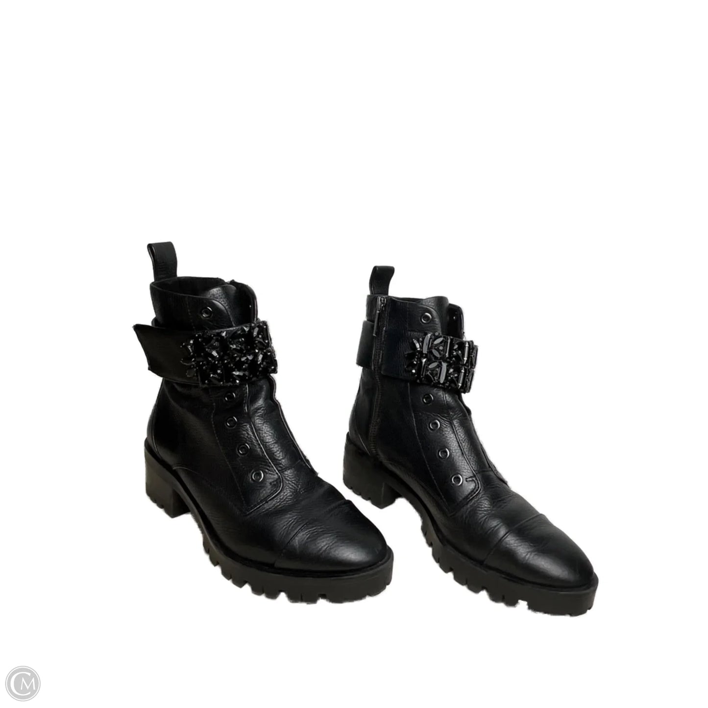 Boots Designer By Karl Lagerfeld In Black, Size: 8