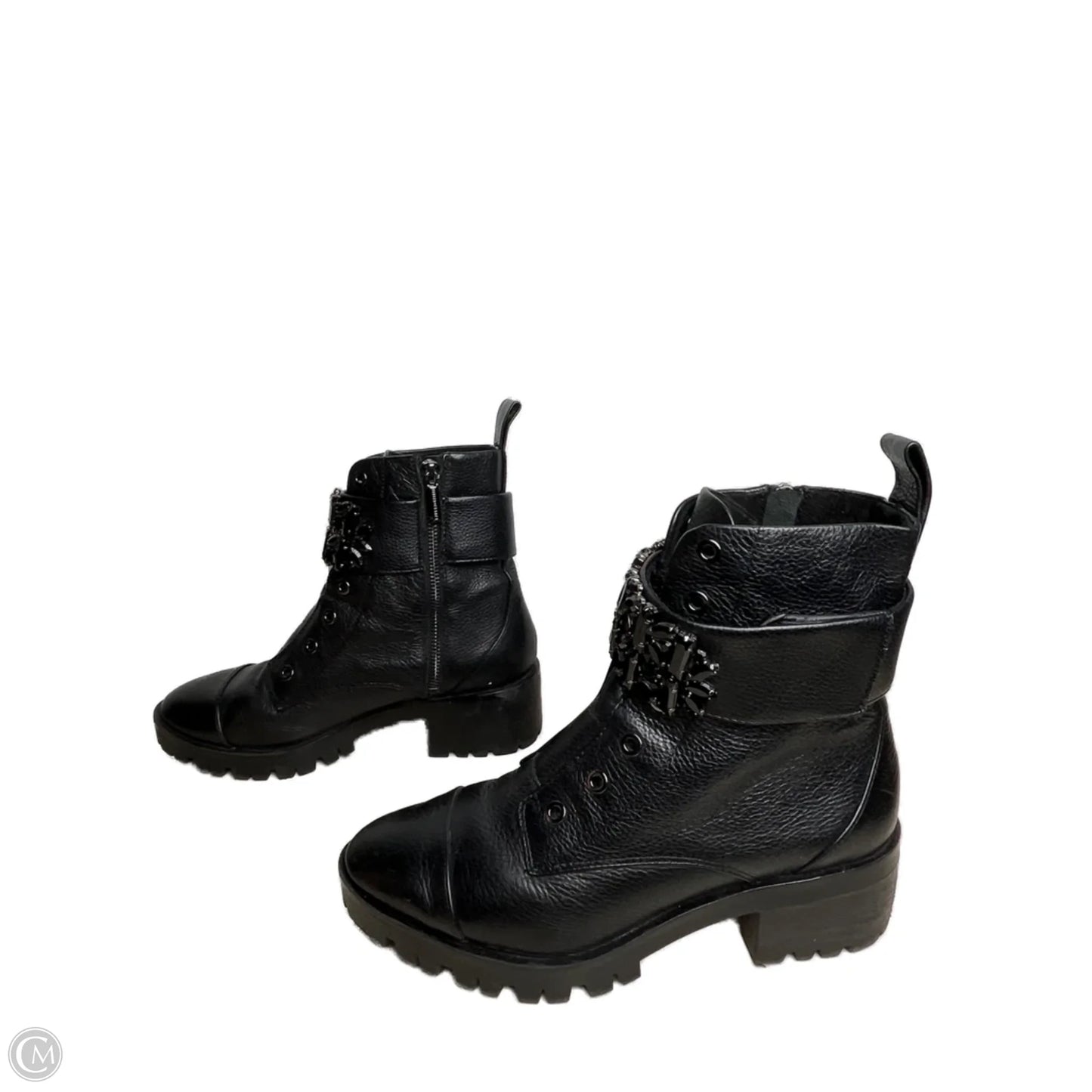 Boots Designer By Karl Lagerfeld In Black, Size: 8