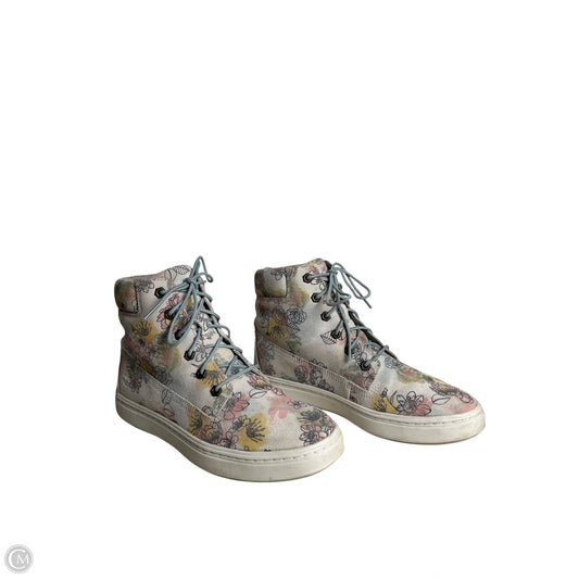 Boots Ankle Flats By Timberland In Floral Print, Size: 9