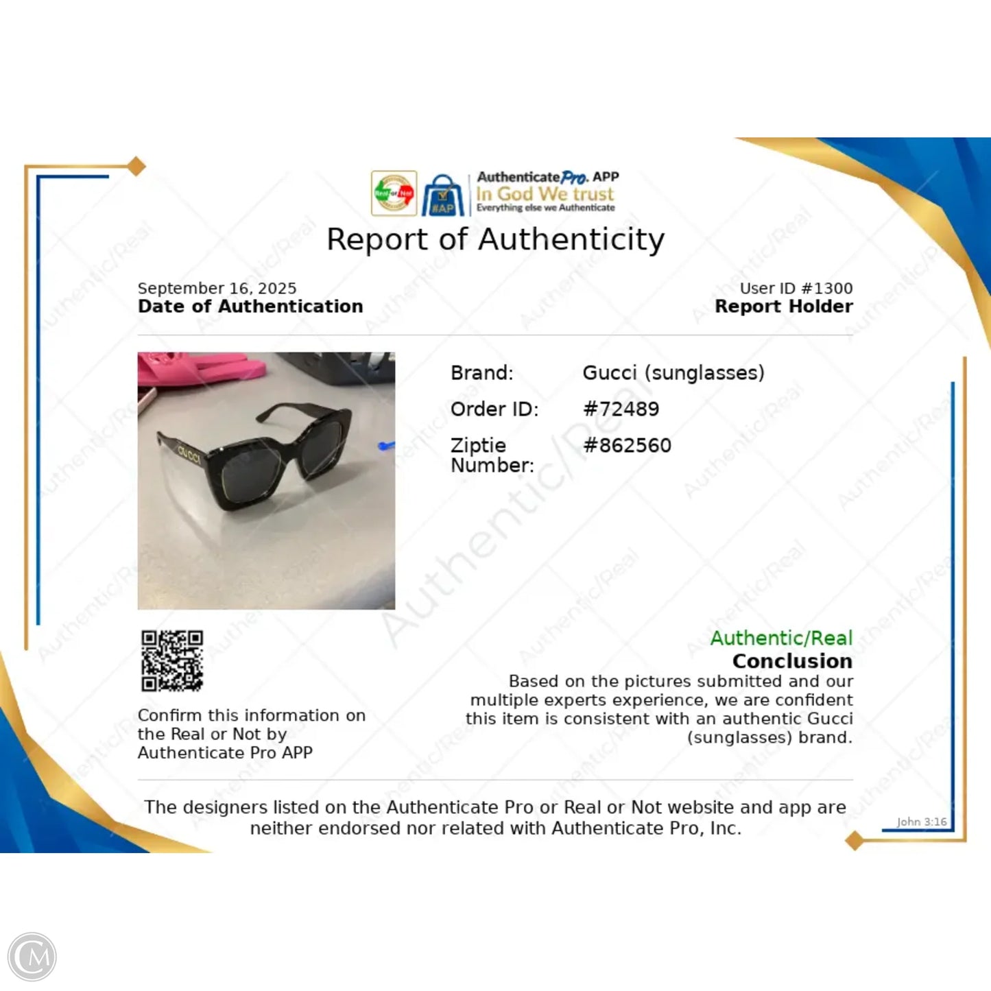 Sunglasses Luxury Designer By Gucci