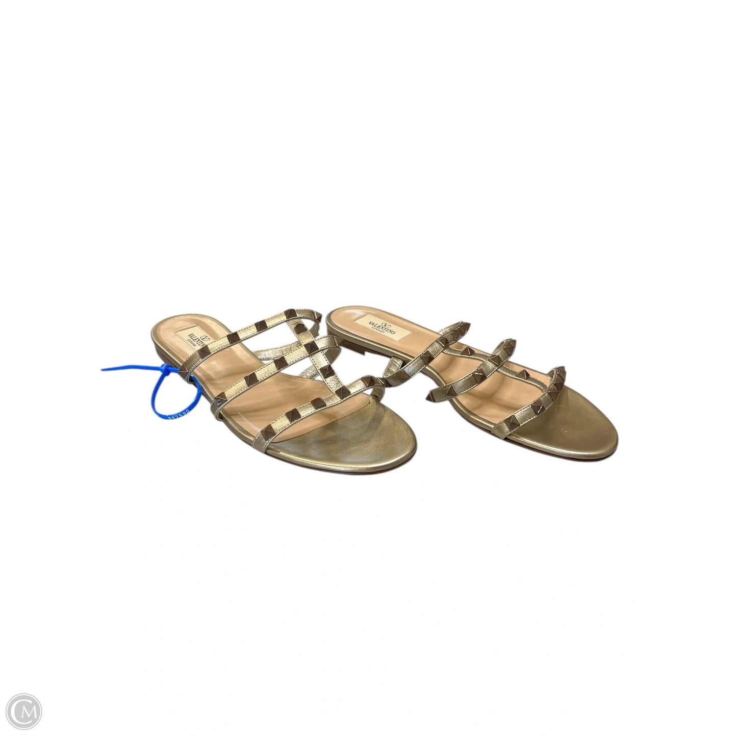Sandals Luxury Designer By Valentino-garavani In Gold, Size: 9