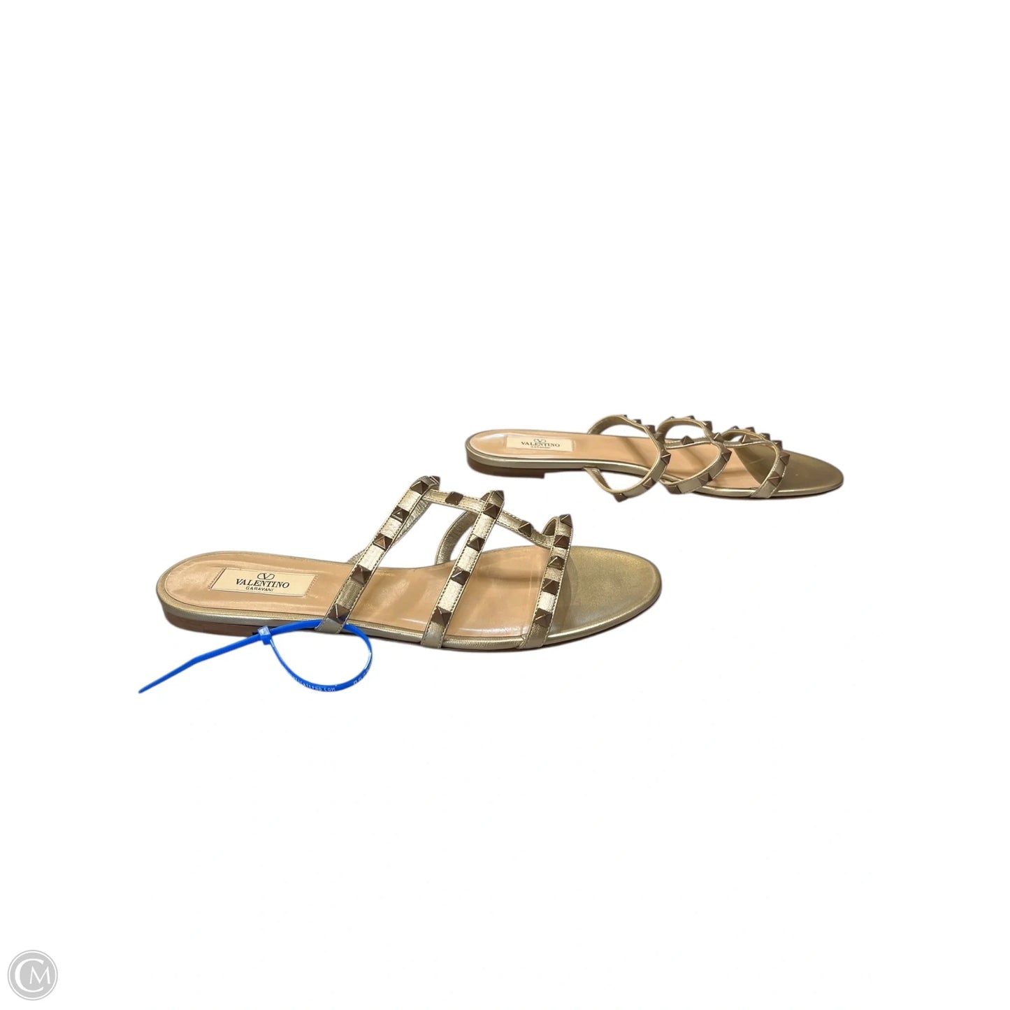 Sandals Luxury Designer By Valentino-garavani In Gold, Size: 9
