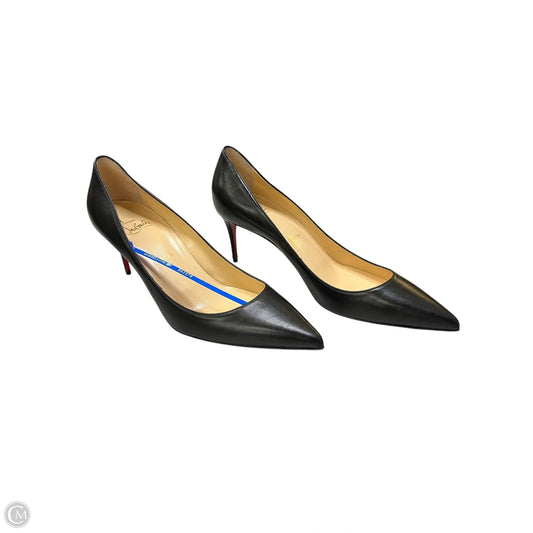 Shoes Luxury Designer By Christian Louboutin In Black, Size: 9.5