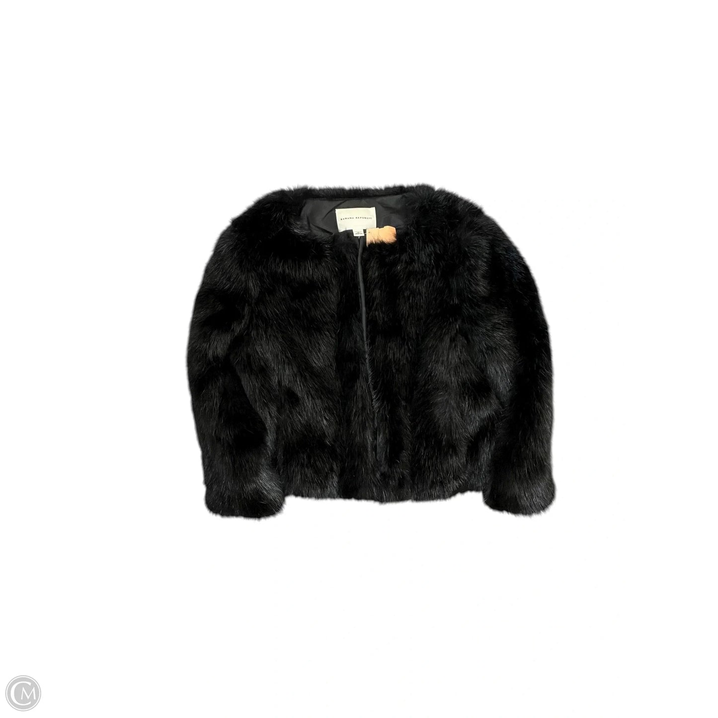 Jacket Faux Fur & Sherpa By Banana Republic In Black, Size: Mp