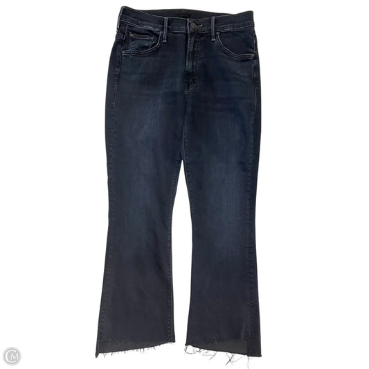 Jeans Cropped By Mother In Black Denim, Size: 4p