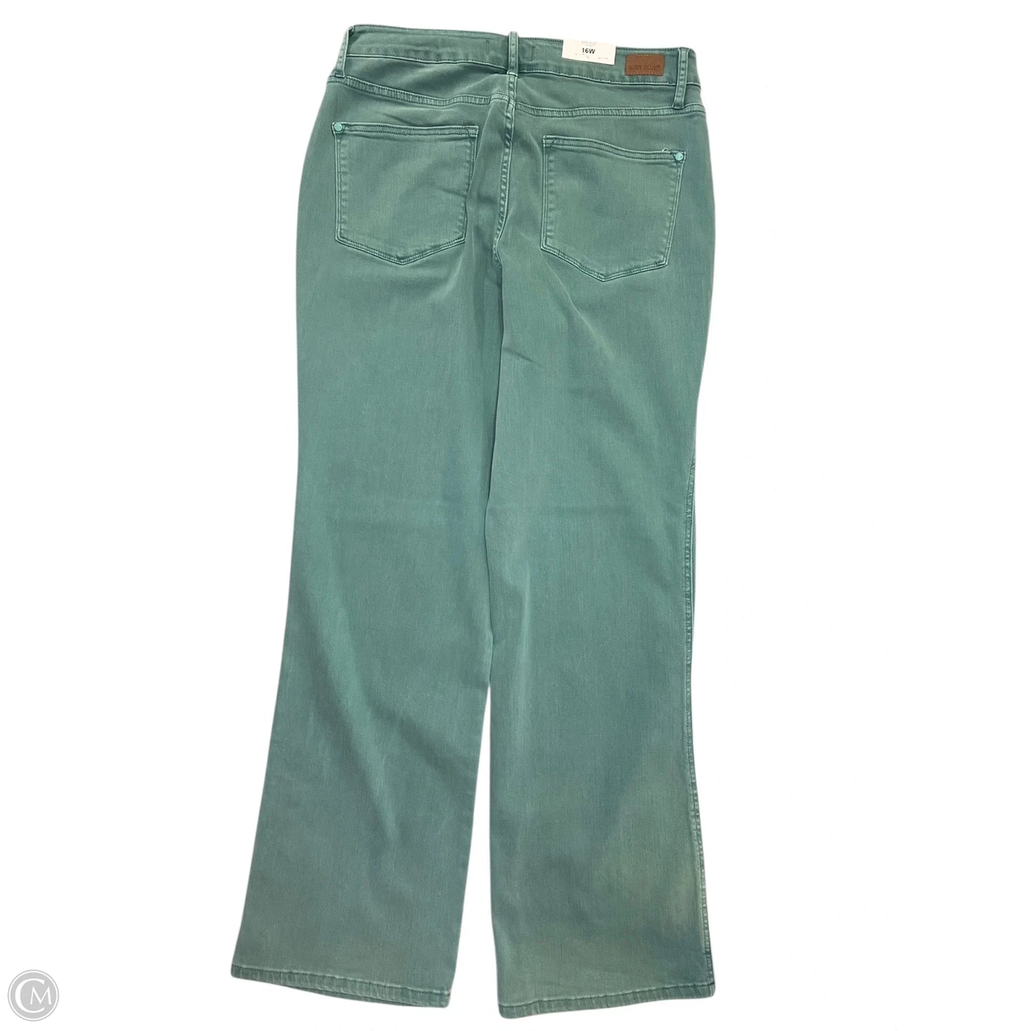 Jeans Wide Leg By Judy Blue In Green Denim, Size: 16