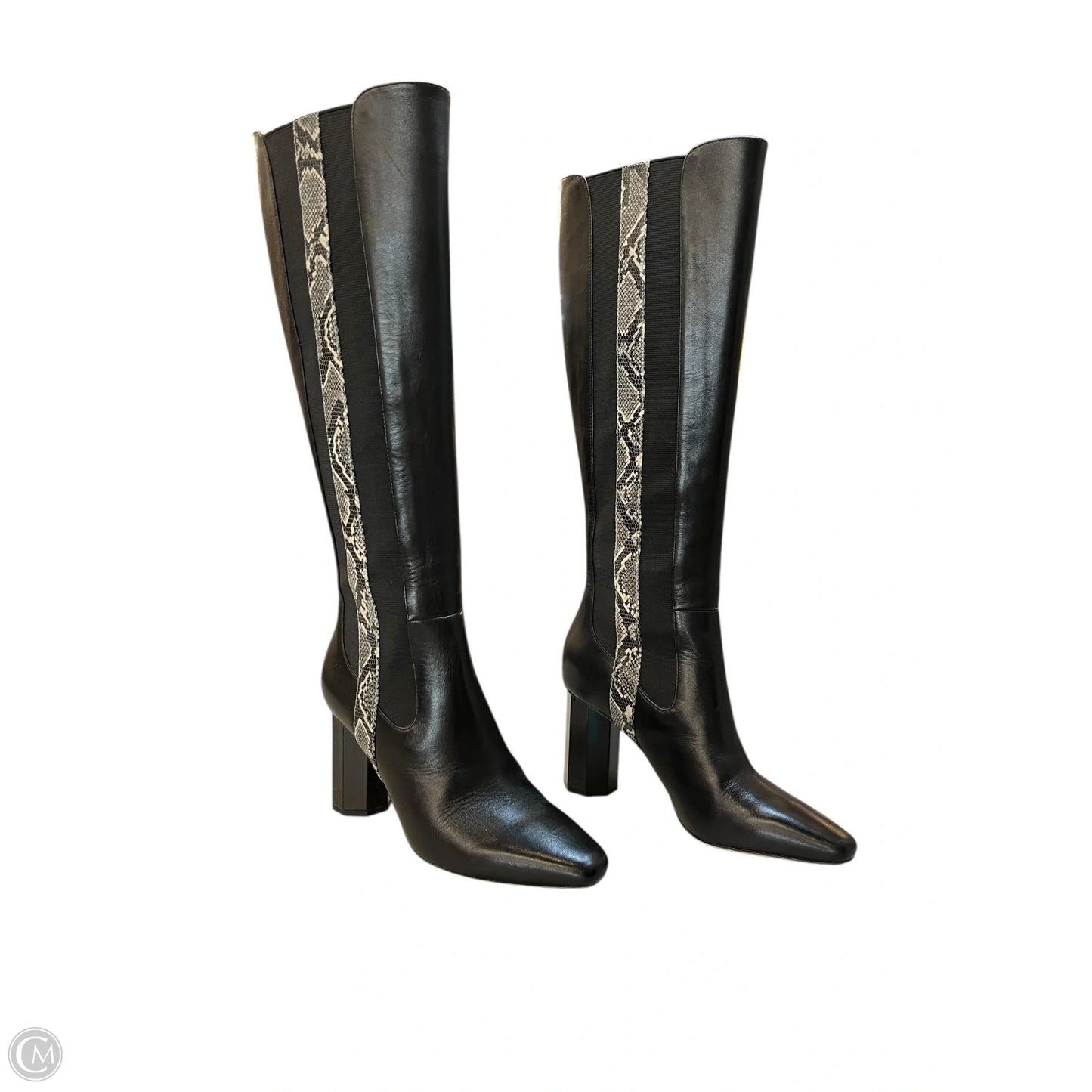 Boots Knee Heels By Donald Pliner In Black, Size: 5.5