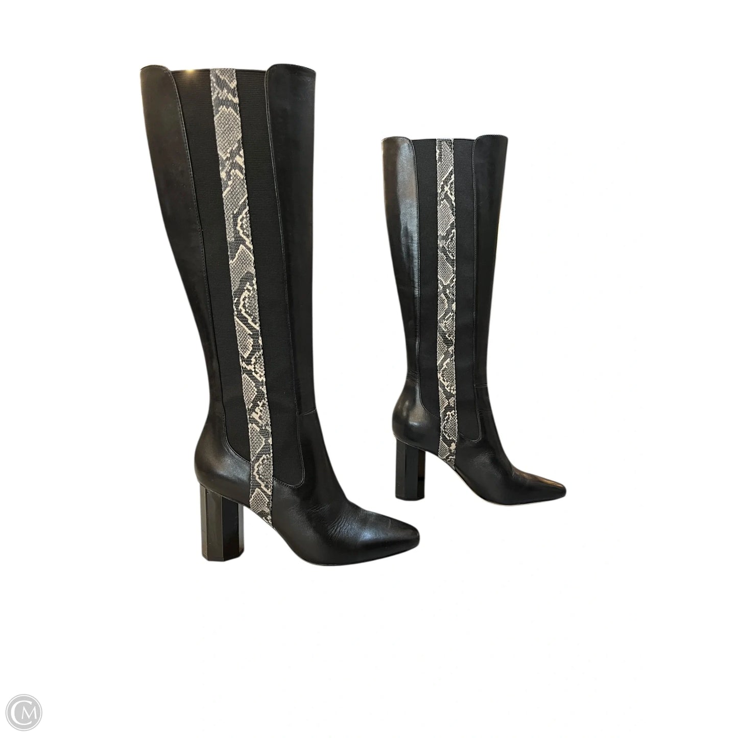 Boots Knee Heels By Donald Pliner In Black, Size: 5.5