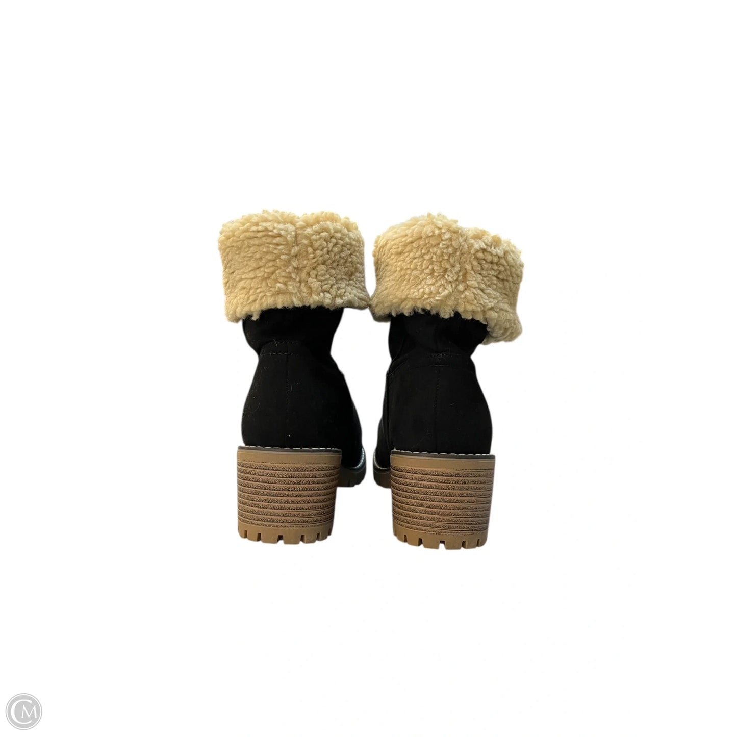 Boots Ankle Heels By Clothes Mentor In Black, Size: 8.5