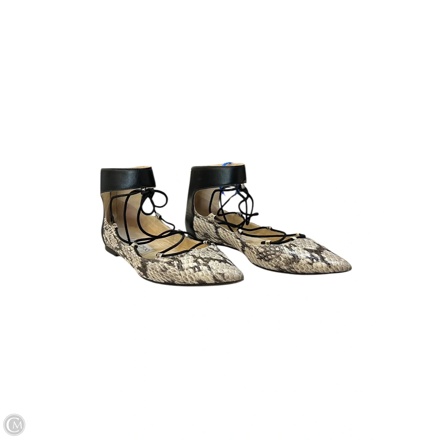 Sandals Luxury Designer By Jimmy Choo In Snakeskin Print, Size: 5.5