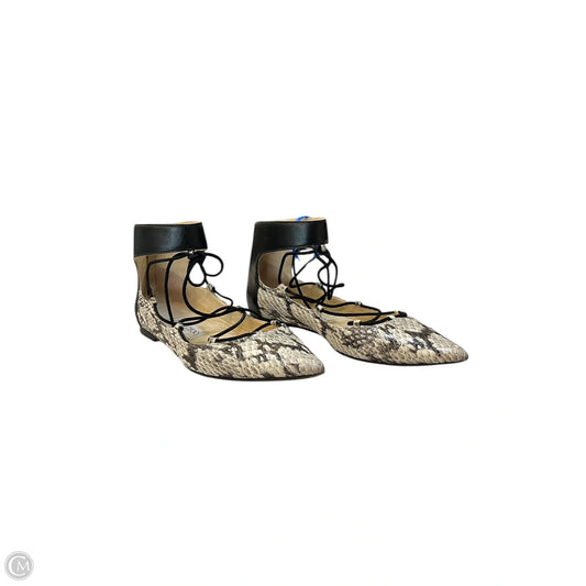 Sandals Luxury Designer By Jimmy Choo In Snakeskin Print, Size: 5.5