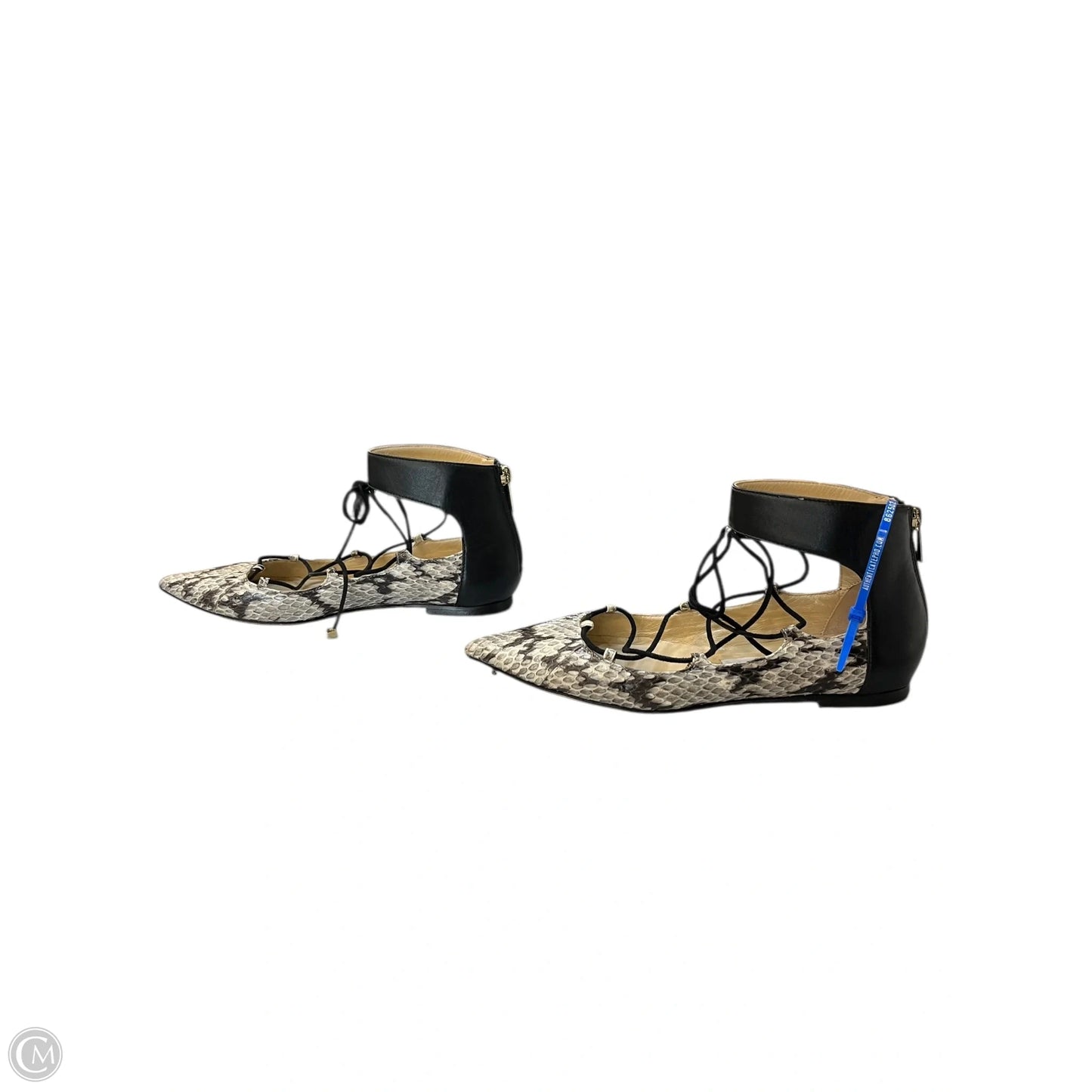 Sandals Luxury Designer By Jimmy Choo In Snakeskin Print, Size: 5.5