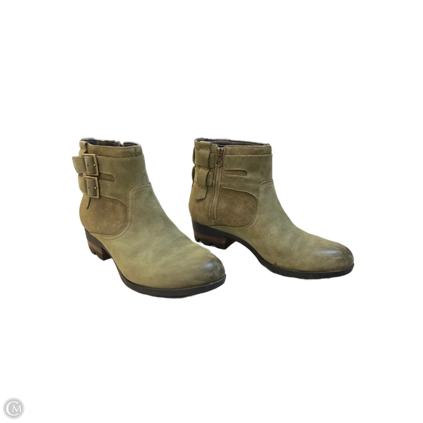 Boots Ankle Heels By Sorel In Green, Size: 9.5