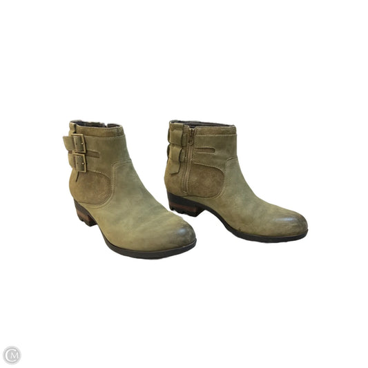 Boots Ankle Heels By Sorel In Green, Size: 9.5