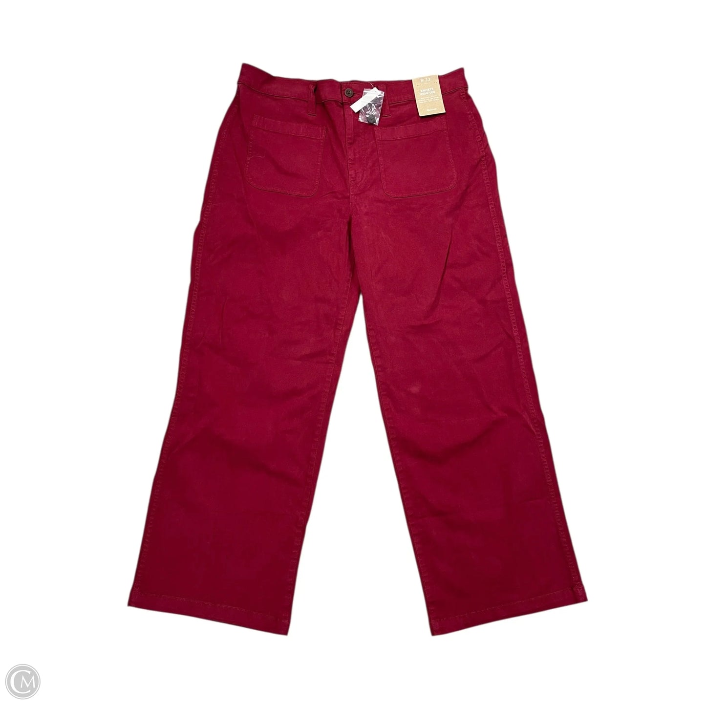 Pants Wide Leg By Madewell In Red, Size: Xl