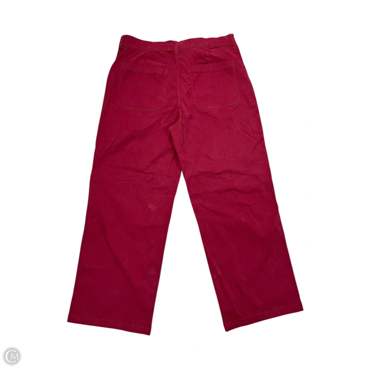 Pants Wide Leg By Madewell In Red, Size: Xl