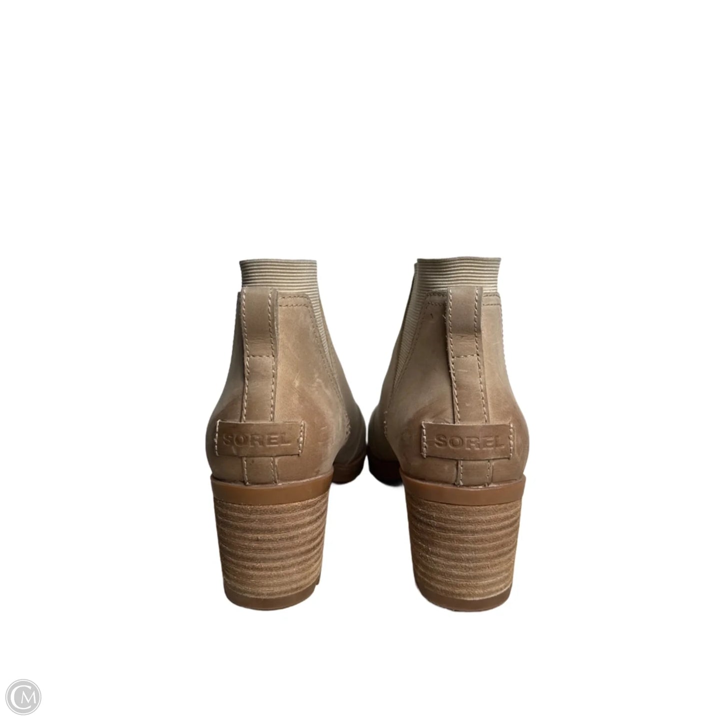 Boots Ankle Heels By Sorel In Tan, Size: 10.5