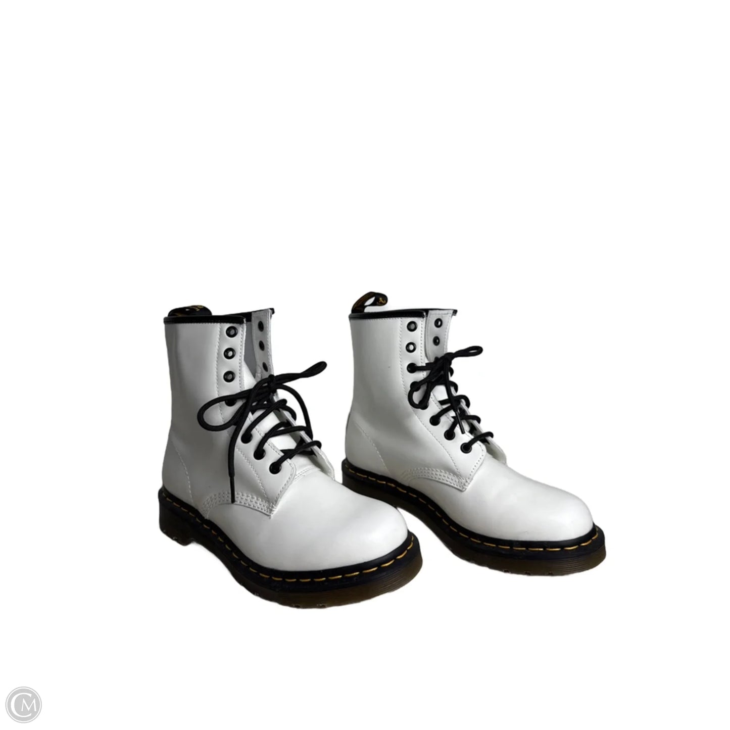 Boots Combat By Dr Martens In White, Size: 8