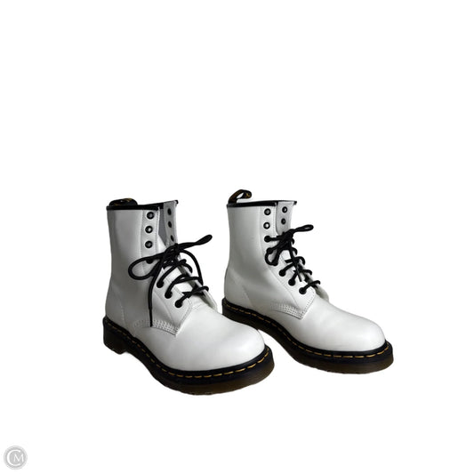 Boots Combat By Dr Martens In White, Size: 8