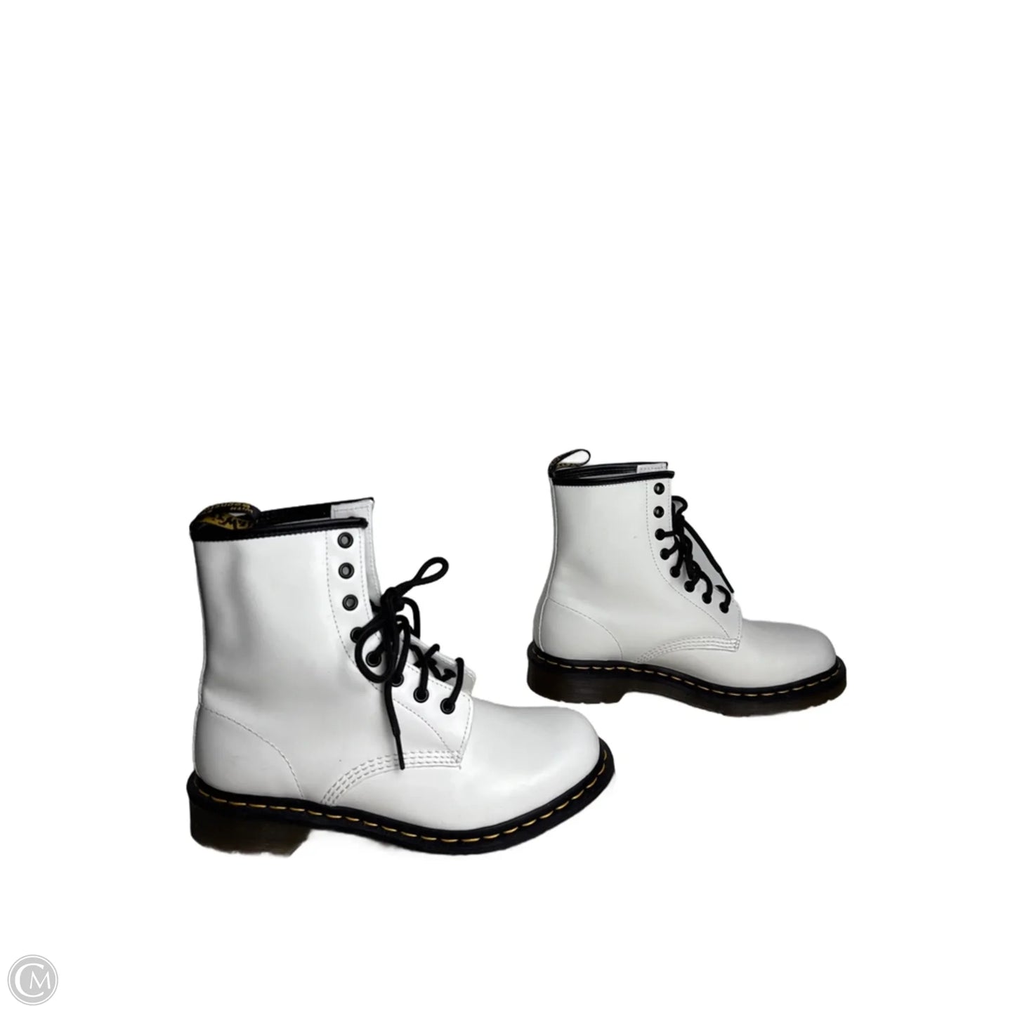 Boots Combat By Dr Martens In White, Size: 8