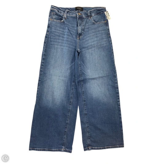 Jeans Wide Leg By Banana Republic In Blue Denim, Size: 8