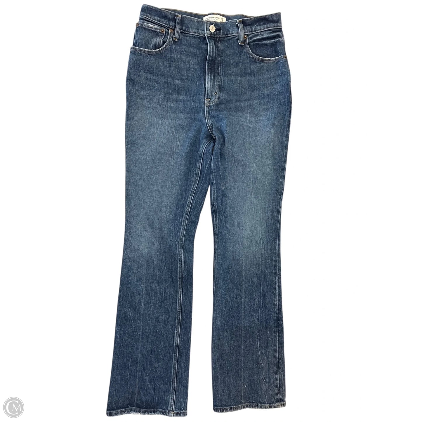Jeans Boot Cut By Abercrombie And Fitch In Blue Denim, Size: 8