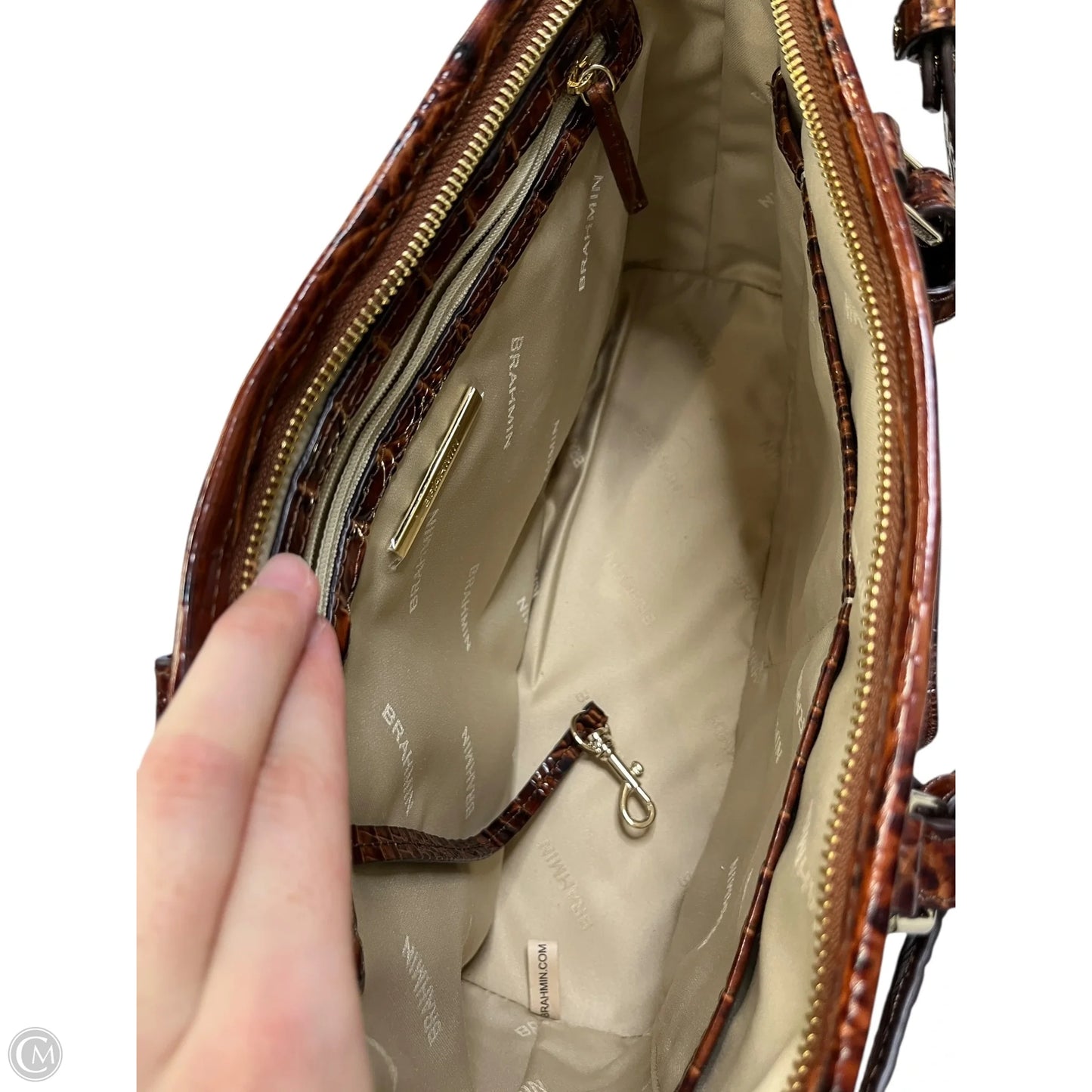 Handbag Designer By Brahmin, Size: Small