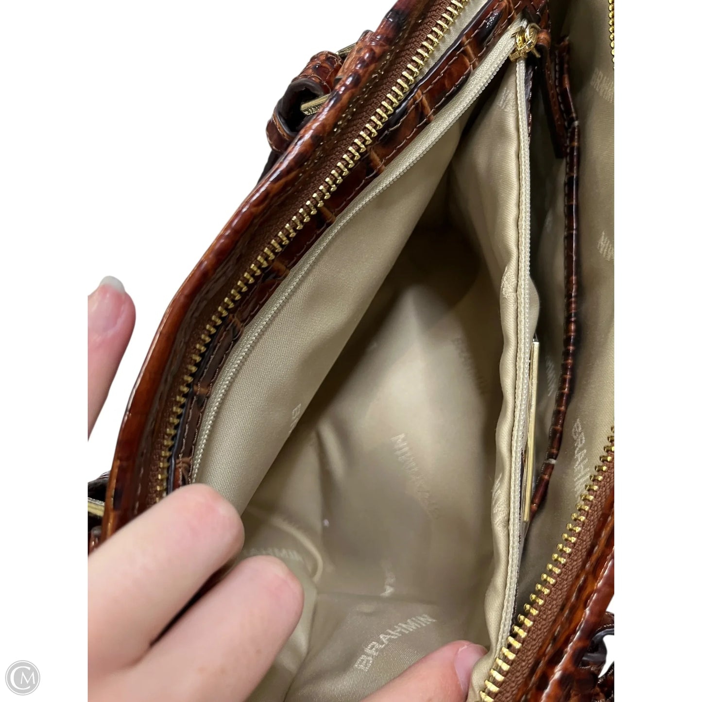 Handbag Designer By Brahmin, Size: Small