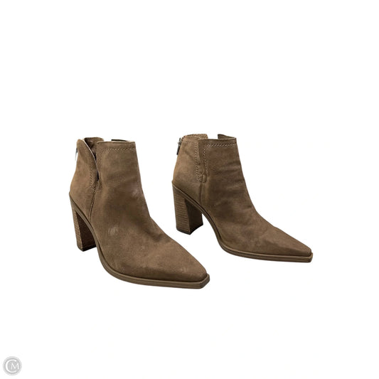 Boots Ankle Heels By Vince Camuto In Brown, Size: 8.5
