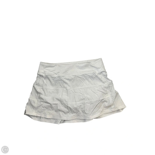 Athletic Skort By Lululemon In White, Size: S