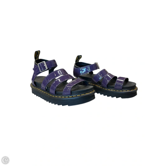 Sandals Heels Platform By Dr Martens In Purple, Size: 8
