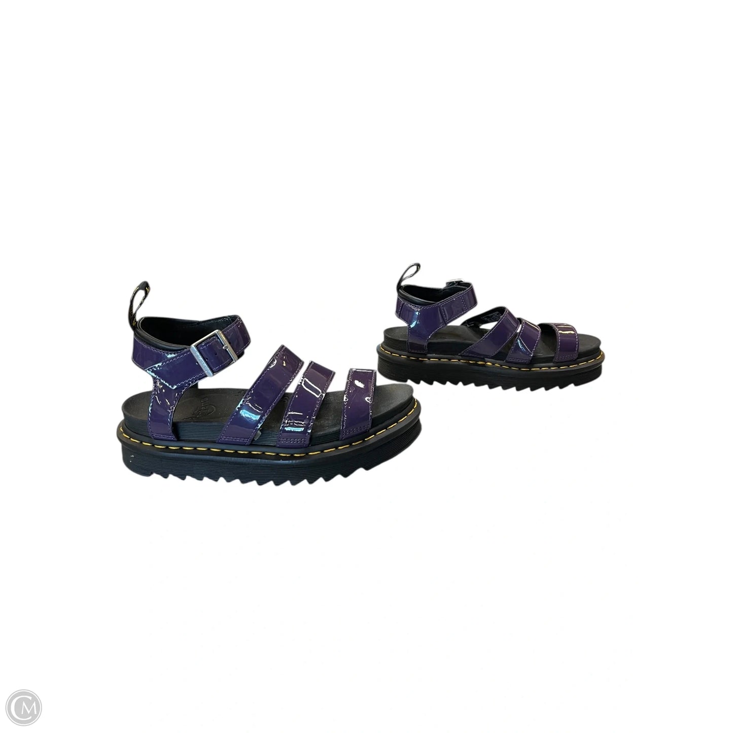 Sandals Heels Platform By Dr Martens In Purple, Size: 8