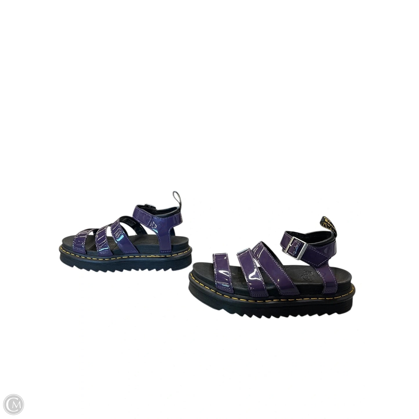 Sandals Heels Platform By Dr Martens In Purple, Size: 8