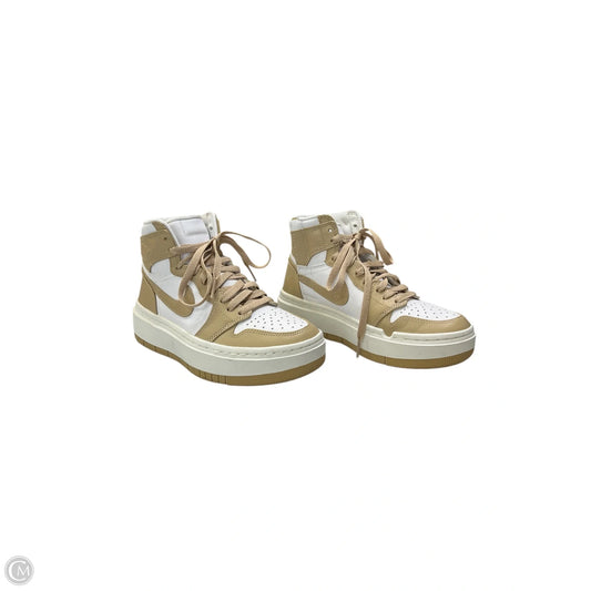 Shoes Sneakers By Nike In Tan & White, Size: 6.5