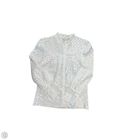 Blouse Long Sleeve By Reiss In White, Size: Xs