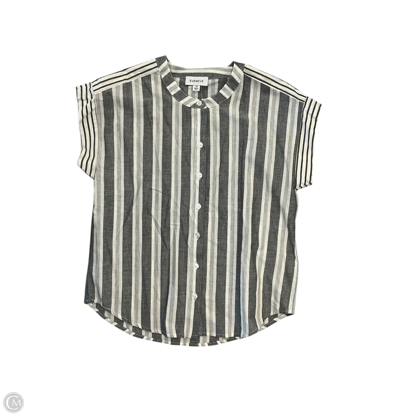 Blouse Short Sleeve By Evereve In Grey, Size: Xs