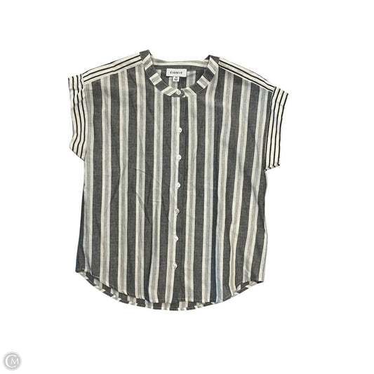 Blouse Short Sleeve By Evereve In Grey, Size: Xs
