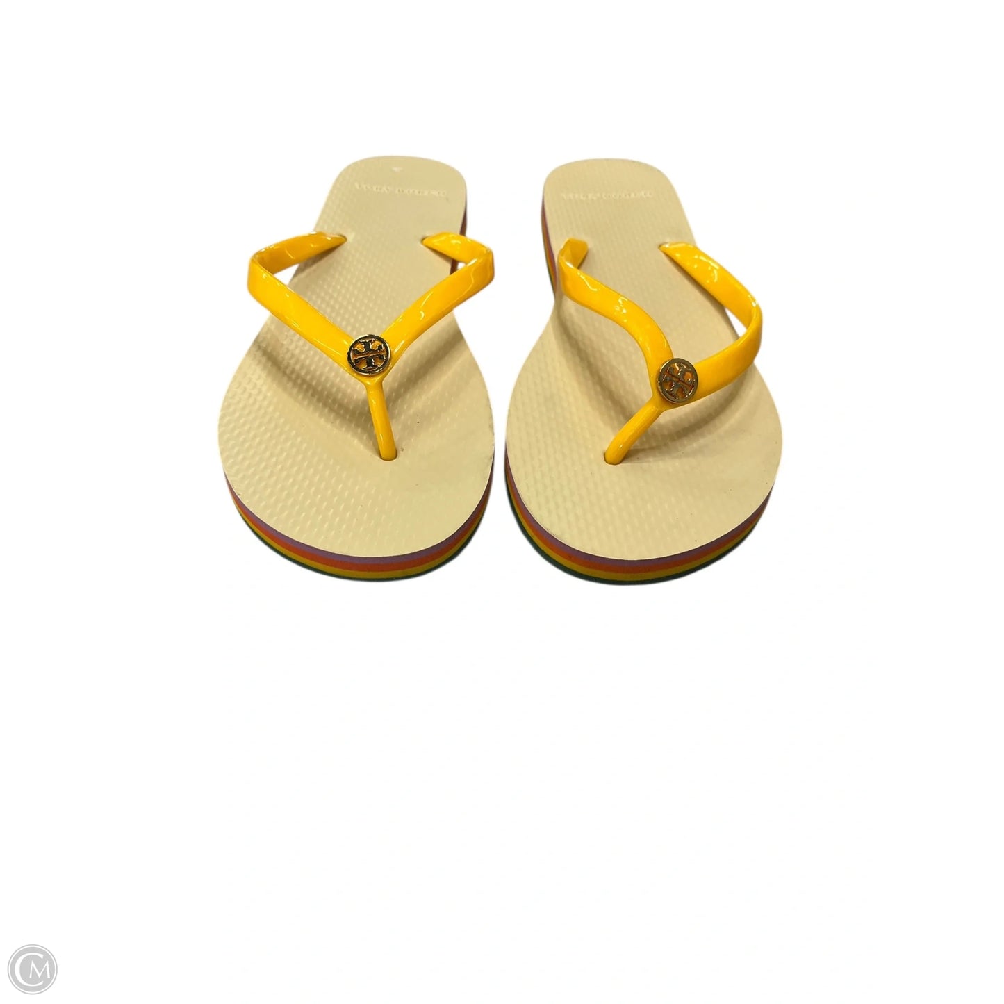 Sandals Designer By Tory Burch In Yellow, Size: 8