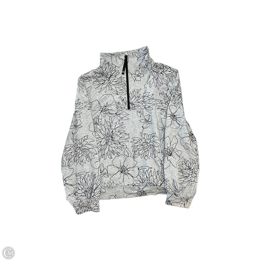 Sweatshirt Collar By Talbots In Grey, Size: Xl