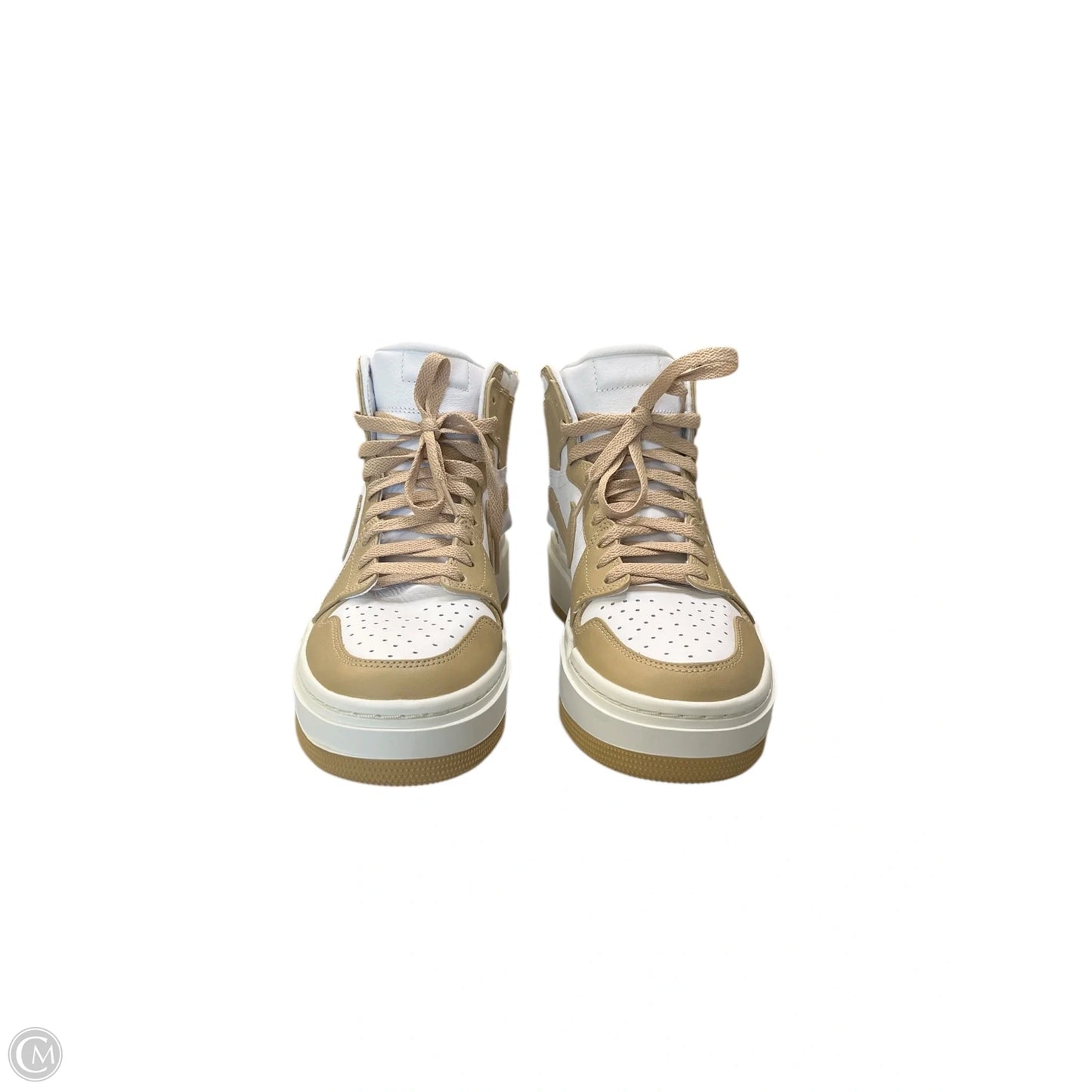 Shoes Sneakers By Nike In Brown & White, Size: 9