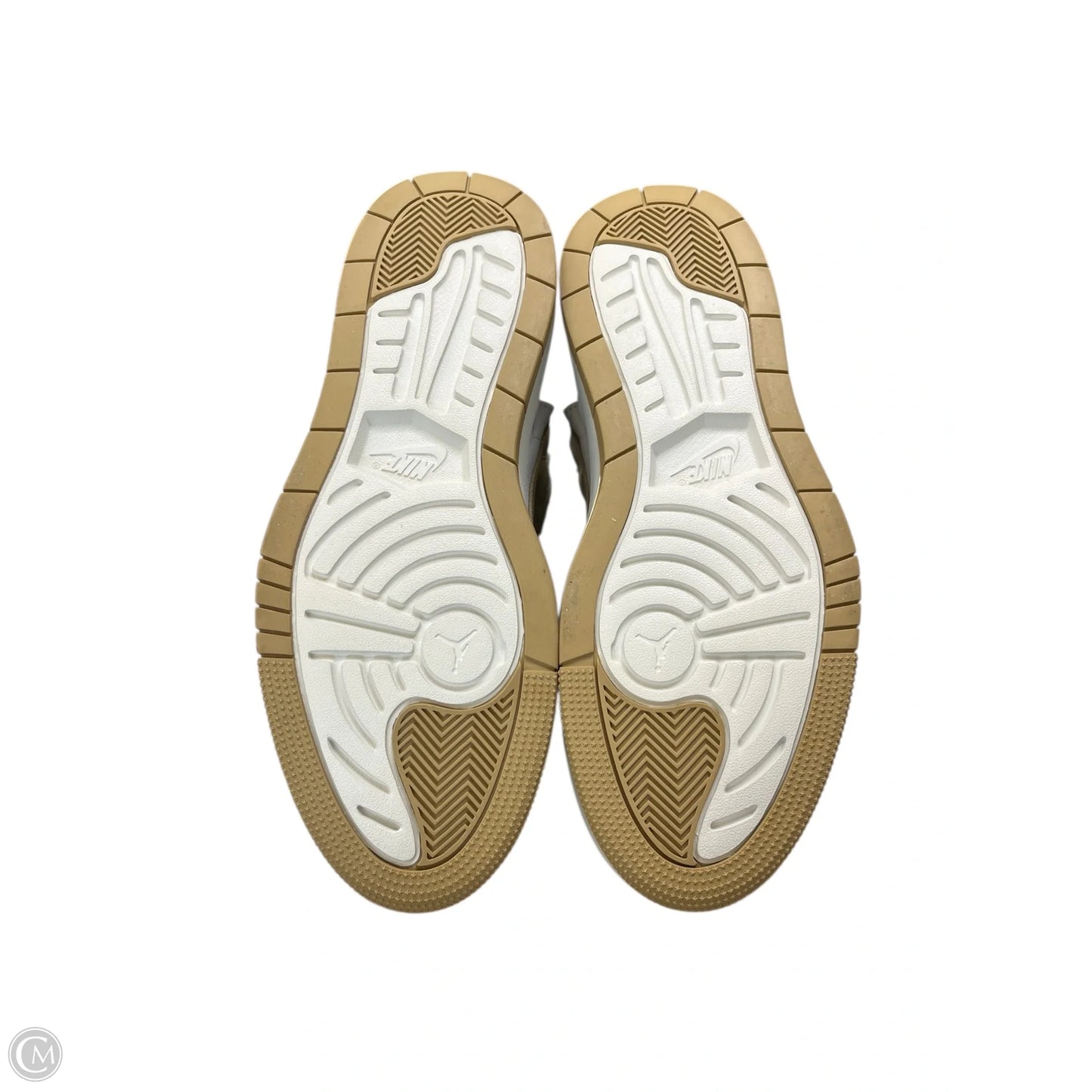 Shoes Sneakers By Nike In Brown & White, Size: 9