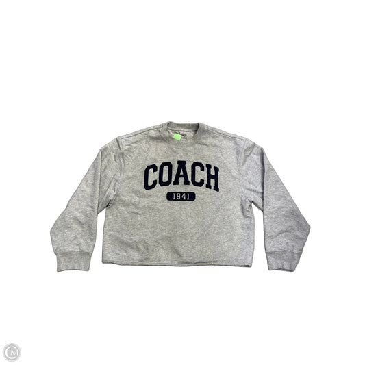 Sweatshirt Designer By Coach In Grey, Size: L
