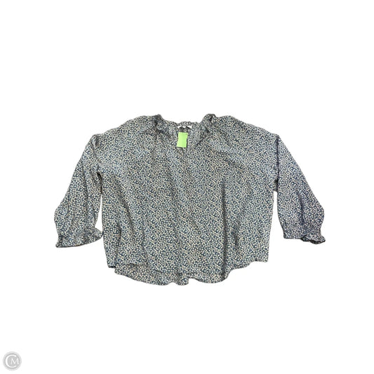 Blouse Long Sleeve By Madewell In Blue, Size: Xxl