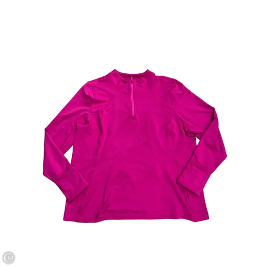 Athletic Top Long Sleeve Collar By Athleta In Pink, Size: 2x